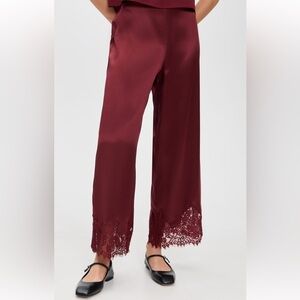 Reformation 100% Silk Carolina Pants. Size small. Only worn once!